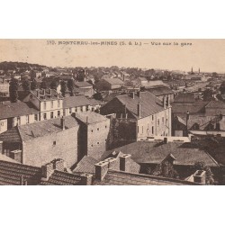 71 MONTCEAU-LES-MINES. Vue sur la Gare 1925