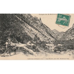 26 environs de Saillans GORGES DE SAINT-MOIRANS avec attelage de paysan vers 1914