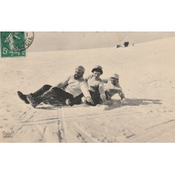 73 Plateau du Revard LE TOBOGGAN Sports d'Hiver 1911