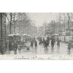 31 TOULOUSE. Effet de neige et vespasiennes avenue Lafayette 1904