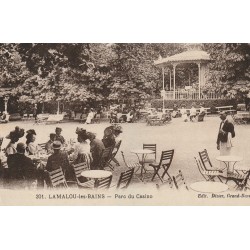 34 LAMALOU-LES-BAINS. Kiosque à musiques et Restaurant au Parc du Casino 1928