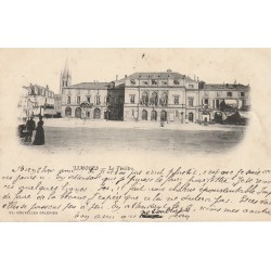 87 LIMOGES. Femme avec poussette et le Théâtre 1903
