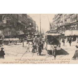 13 MARSEILLE. Tramway et Grand Café Riche sur la Cannebière Canebière 1912