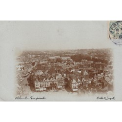 80 ABBEVILLE. Vue générale aérienne sur la Ville et le Palais de Justice 1906