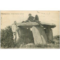 carte postale ancienne 20 CORSE. Sartène. Dolmen Druidique de Caurin 1924