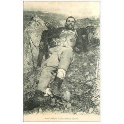 carte postale ancienne 20 CORSE. Vers Corte. Bandit tué par la Gendarmerie 1907