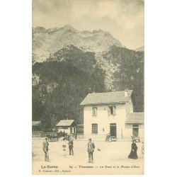 carte postale ancienne 20 VIZZAVONA. La Gare et le Monte d'Oro. Carte rare pour son cliché... Impeccable et vierge