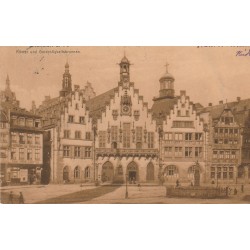 FRANKFURT a M. Römer und Gerechtigkeitsbrunnen 1909