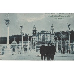 Italia TORINO. Gran Fontana Monumentale sulla Collina Esposizione 1920