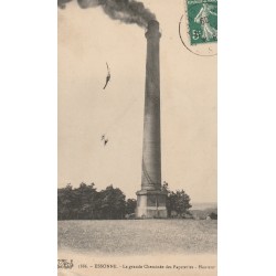 91 ESSONNES. La Grande Cheminée des Papeteries 1909
