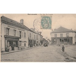 91 MARCOUSSIS. Boucherie Charcuterie et Pharmacie Rue des Boulangers 1905