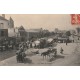 91 CORBEIL. Marchands et attelage Place du Marché 1907