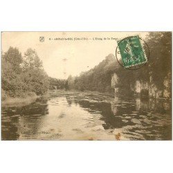 carte postale ancienne 21 AIGNAY-LE-DUC. L'Etang de la Forge 1923