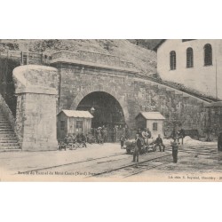 73 MODANE. Ouvriers sur rail à l'Entrée du Tunnel du Mont-Cenis