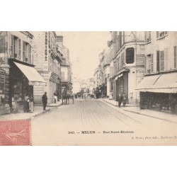 77 MELUN. Nombreux commerces Rue Saint-Etienne 1905