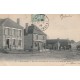 10 BREVONNES. Bureau de Poste et Mercerie à l' Entrée de la Rue du Bois avec attelages 1905