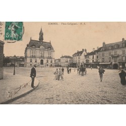 91 CORBEIL. Café du Commerce Place Galignani 1911