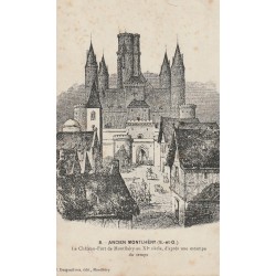 91 Ancien MONTLHERY. Le Château-Fort d'après une estampe du temps 1915