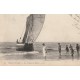62 BERCK PLAGE. Bateau de Pêcheurs attendant la Marée 1905