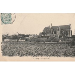 45 CLERY. Vue sur le Village et son Eglise vers 1904