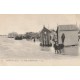 62 BERCK-PLAGE. Cabines de bains amovibles sur la Plage à Marée haute