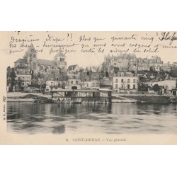 41 SAINT-AIGNAN. Lavandières au Lavoir devant Café Restaurant 1904