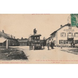 88 SAINTE-MARIE. Arrêt pour Autocar de Saint Dié à l'Auberge Rivot 1913