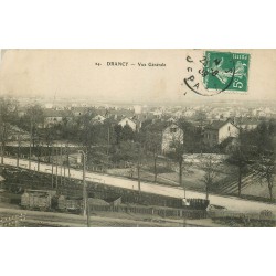 93 DRANCY. Vue générale et les rails du chemin de fer 1909