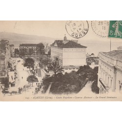 20 AJACCIO. Caserne Abatucci et Grand Séminaire Cours Napoléon 1916 destinataire Paoli