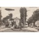 93 NOISY-LE-SEC. Ballon montgolfière, attelage et tramway au Carrefour de la Vierge bien animé