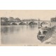 91 CORBEIL. Pêcheur en barque près du Pont 1905