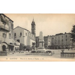 20 SARTENE. Monument aux Morts et Eglise Place de la Mairie