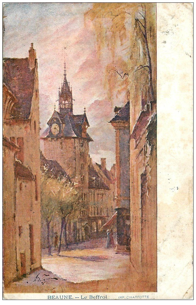 carte postale ancienne 21 BEAUNE. Le Beffroi 1906