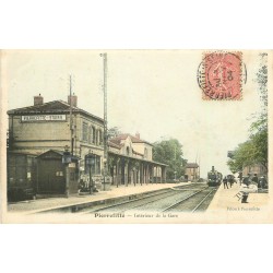 93 PIERREFITTE. Locomotive Train dans la Gare 1904