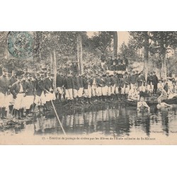 79 SAINT-MAIXENT. Exercice de passage de Rivière par Elèves Ecole Militaire vers 1905