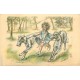 3 x cpa Illustrateurs GERMAINE BOURET. Gros Chien, Vertige et l'asticot