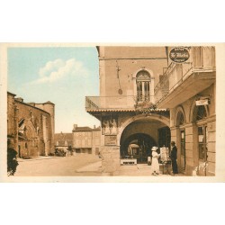 5 x cpa 47 MEZIN. Place Fallières, Pont Gélise & Gare, Vallées Auzoue, la Ruche Méridionale et Porte Anglaise