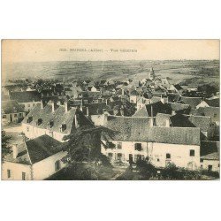 carte postale ancienne 03 HURIEL. Vue générale du Village 1924. Tampon ColonieVacances de Montluçon