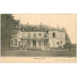 carte postale ancienne 21 CHATEAU DE POUILLY petite animation