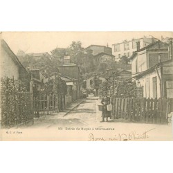 3 cpa 75018 Paris MONTMARTRE. Entrée du Maquis, Village Suisse et rue Girardon 1903
