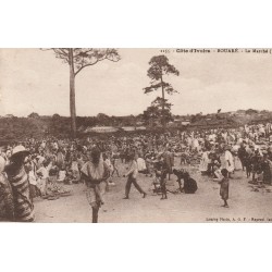 A.O.F Côte d'Ivoire BOUAKE. Le Marché grosse animation