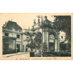 5 cpa 73 AIX-LES-BAINS. Grand Cercle, Lac, Plage, Col Dent du Chat et Bourdeau Grotte Lamartine