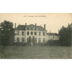 2 x cpa 27 TRANGIS. Le Château et la Mare