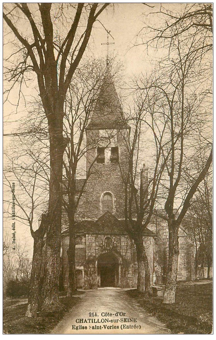 carte postale ancienne 21 CHATILLON-SUR-SEINE. Eglise Saint-Vorles