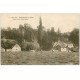 21 CHATILLON-SUR-SEINE. Panorama de Saint-Vorles. Paysan et Vaches au Pré vers 1914
