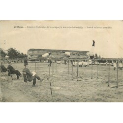 2 x cpa 45 ORLEANS. Concours National de Gymnastique 1912. Travail au barres parallèles et fixes