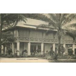 2 x cpa Congo BRAZZAVILLE. Institut Pasteur et Cercle Français Civil & Militaire