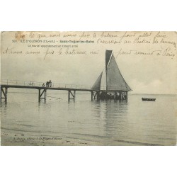 3 cpa ILE D'OLERON. Appontement ciment armé Saint-Trojan-les-Bains, Phare à la Cotinière et Jetée du Port