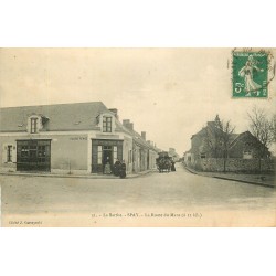 72 SPAY. Route du Mans avec Café Restaurant du Midi et Epicerie Mercerie 1908