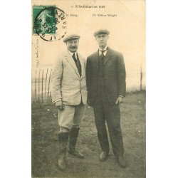 72 CAMP D'AUVOURS. Aviation en 1908. Aviateurs Berg et Wilbur Wright.